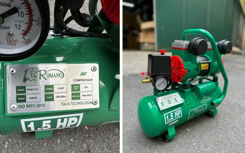 Những ưu điểm của máy nén khí không dầu Roma 15-12