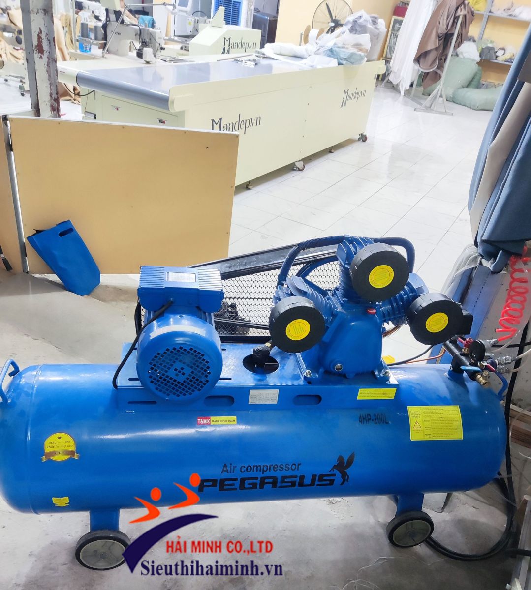 Máy nén khí Pegasus 200L chất lượng cao