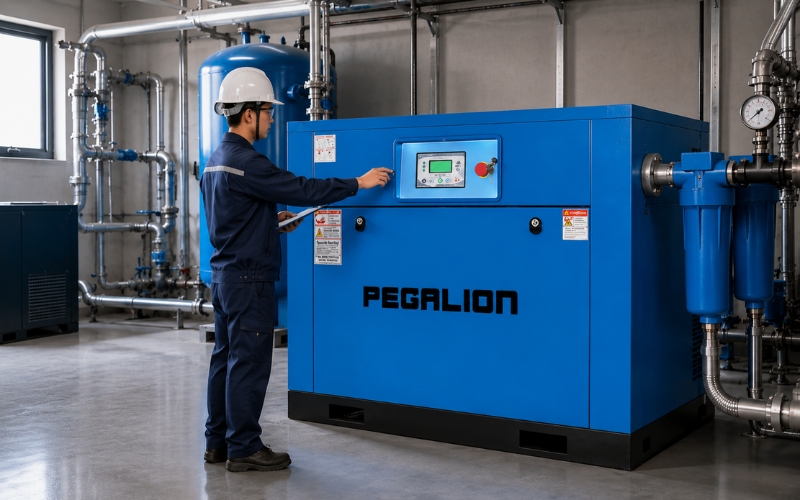 Máy nén khí trục vít PEGALION TMPM-75HP