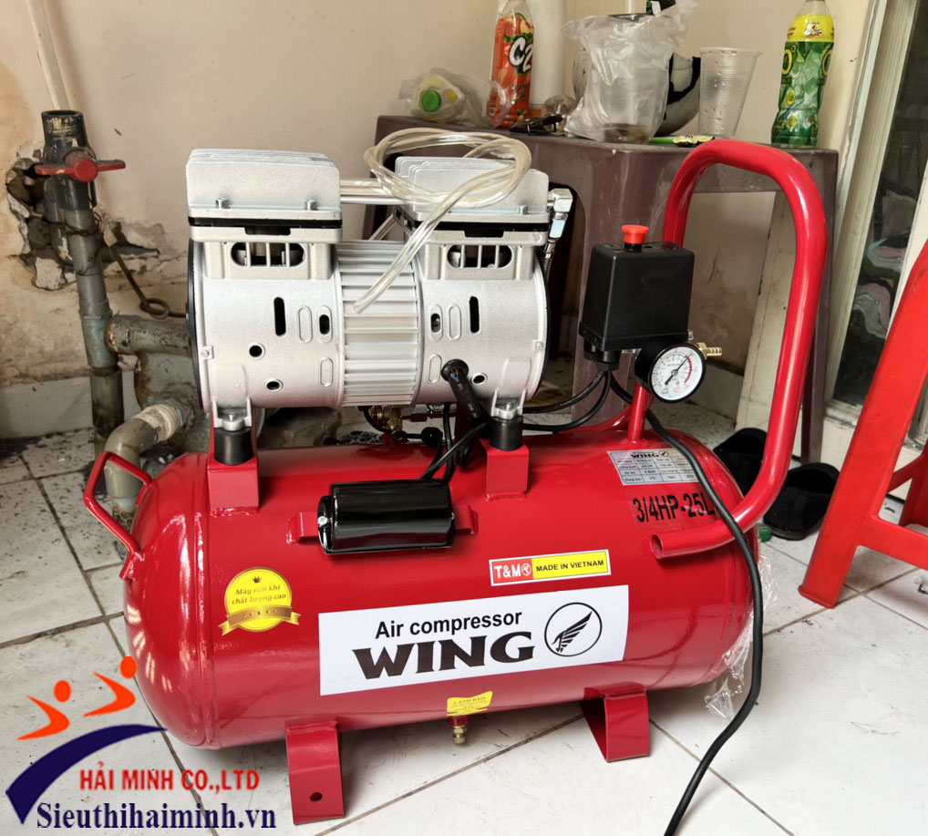 Máy nén khí wing thiết kế nhỏ gọn, vận hành ổn định