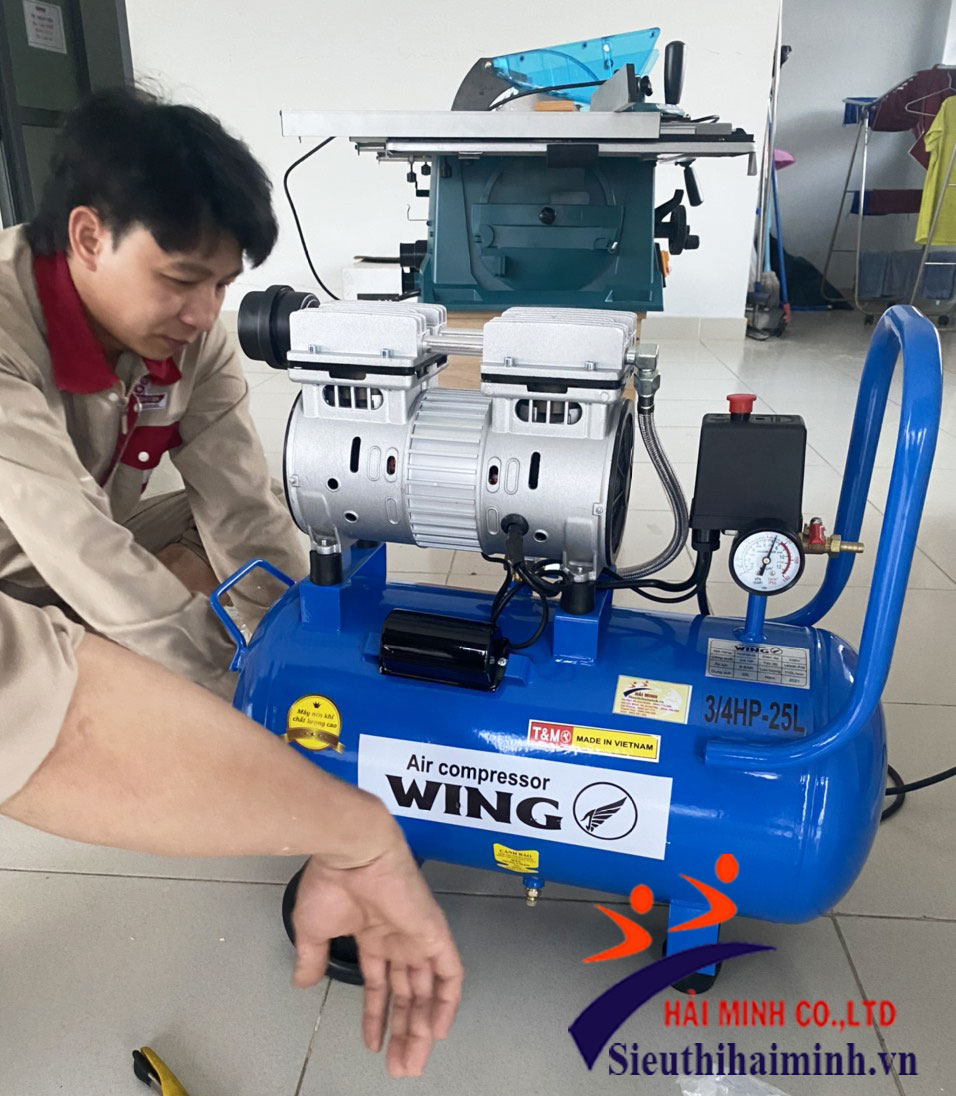 Máy nén khí Wing 25L giá tốt tại Hải Minh