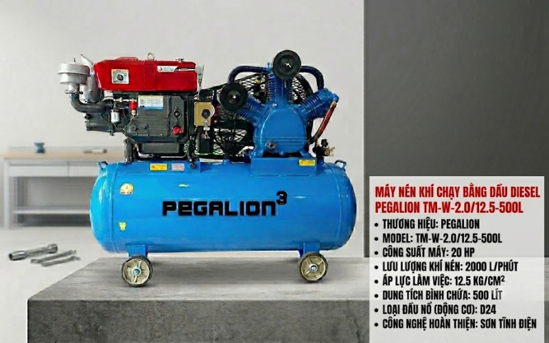 Thông số của máy nén khí TM-W-2.0/12.5-500L