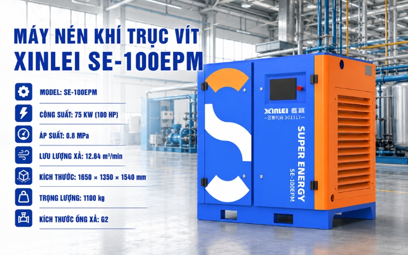 Thông số của máy nén khí trục vít Xinlei SE-100EPM