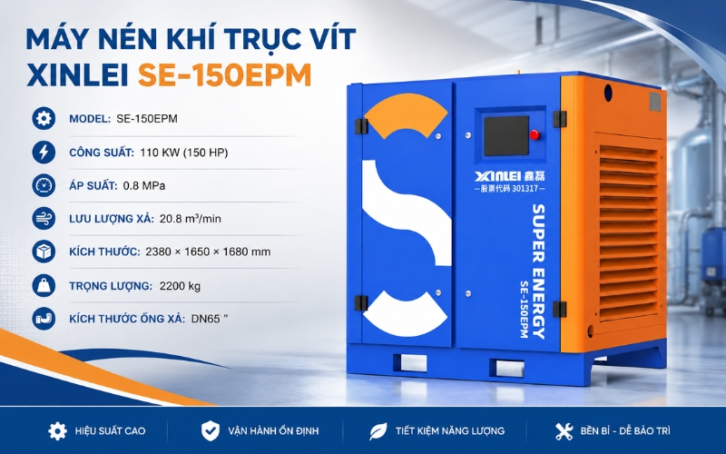 Thông số máy nén khí trục vít Xinlei SE-150EPM