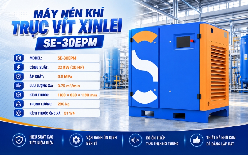 Thông số của máy nén khí trục vít Xinlei SE-30EPM