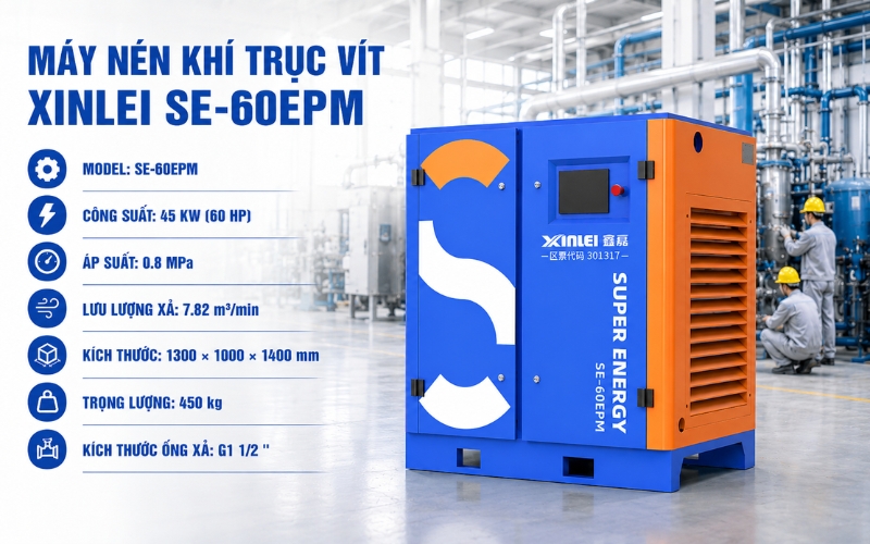 Thông số của máy nén khí trục vít Xinlei SE-75EPM
