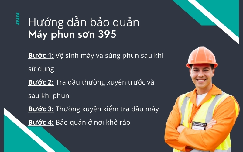 Hướng dẫn bảo quản Máy phun sơn 395