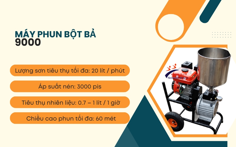 Máy phun bột bả 9000