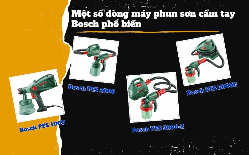 Một số dòng máy phun sơn cầm tay Bosch phổ biến