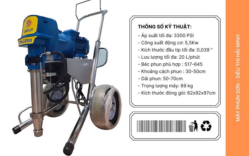 Tính năng nổi bật của máy phun sơn bột TD-3300