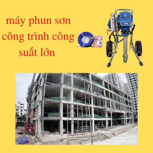 máy phun sơn công trình công trình công suất lớn 