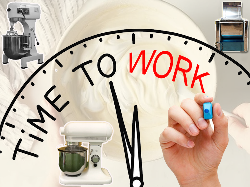 Thời gian làm việc của máy trộn bột