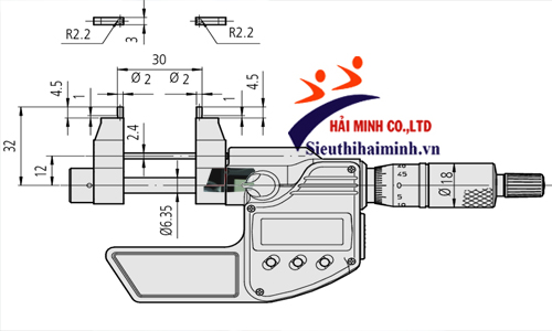 Panme điện tử đo trong Mitutoyo 345-251-30