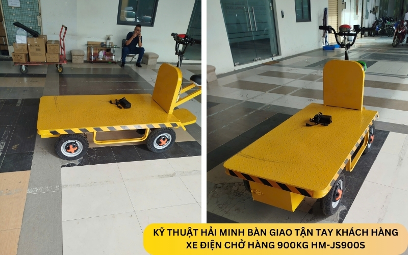 Kỹ thuật Hải Minh bàn giao Xe điện chở hàng 900kg HM-JS900S