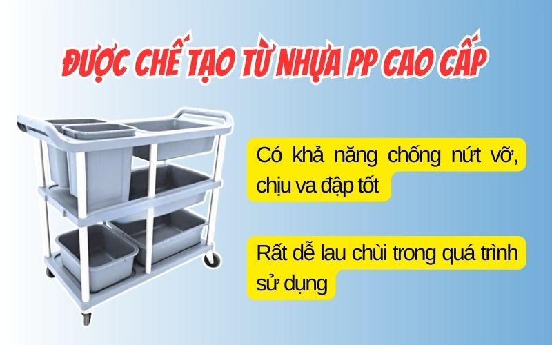 HiClean HC183 được chế tạo từ nhựa PP cao cấp 