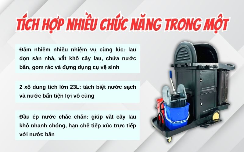 HiClean HC190B Tích hợp nhiều chức năng trong một