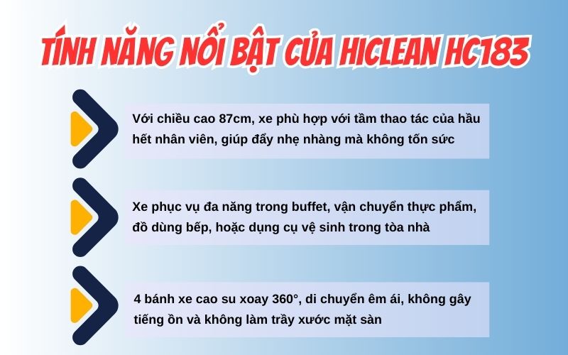 Tính năng nổi bật của HiClean HC183