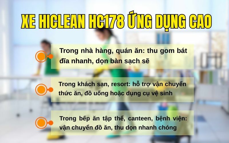 Xe HiClean HC178 ứng dụng cao
