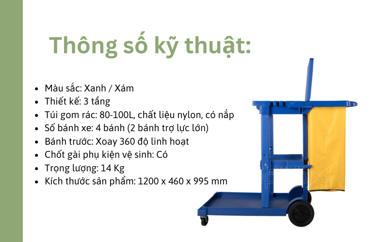 Xe đẩy dọn phòng CleproX CX-73