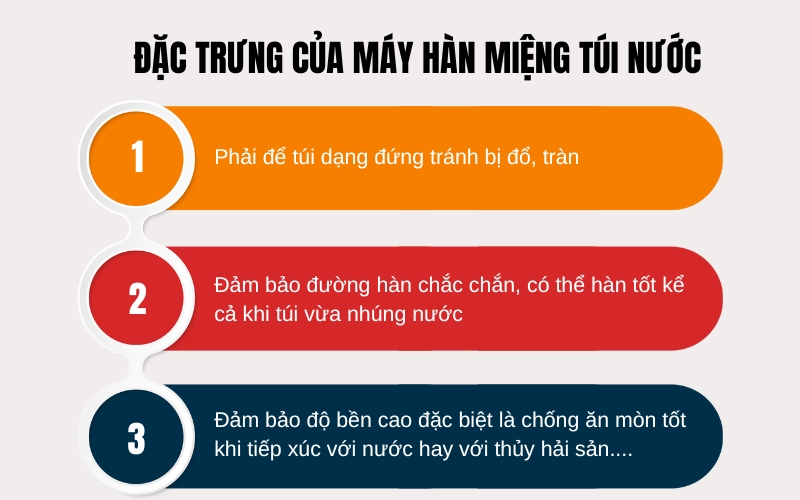 Đặc trưng của máy hàn miệng túi nước
