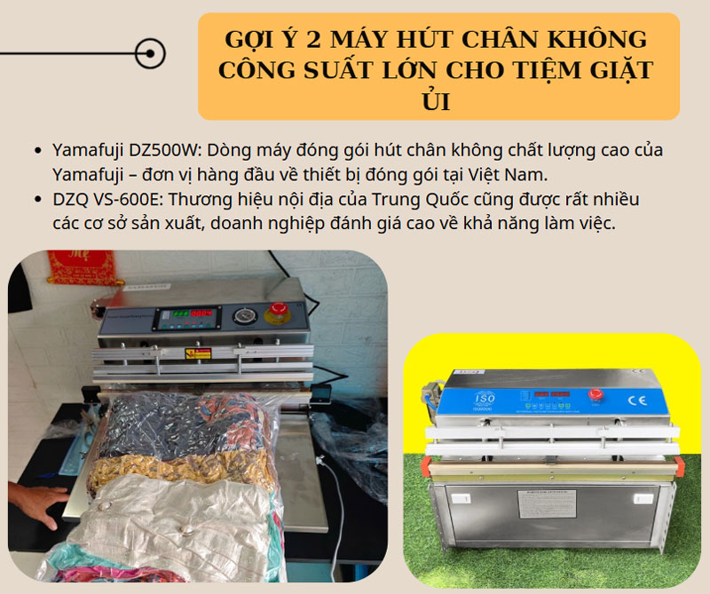 Gợi ý 2 máy hút chân không công suất lớn cho tiệm giặt ủi