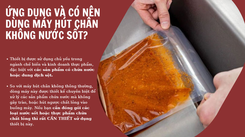 Máy hút chân không nước sốt là gì? ứng dụng