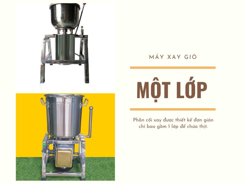 Cối xay giò chả 1 lớp