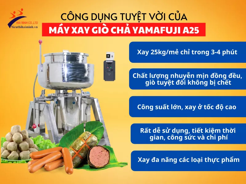 Máy xay giò công nghiệp Yamafuji A25