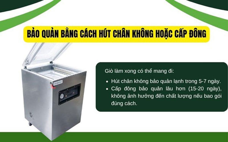 Bảo quản giò chả bằng máy hút chân không