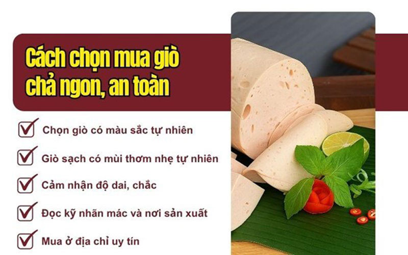 Cách chọn mua giò chả ngon, an toàn