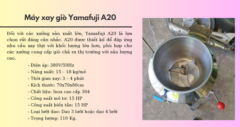 Gợi ý máy xay giò công nghiệp cho xưởng quy mô lớn