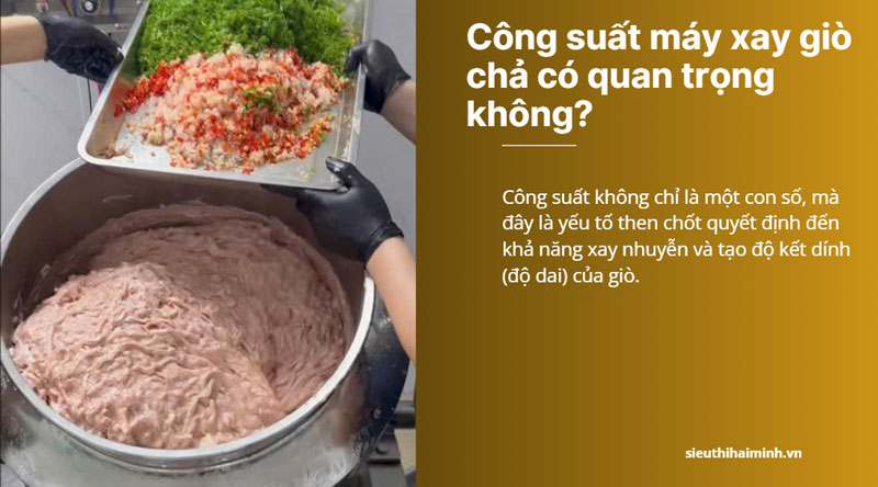 Công suất máy xay giò chả có quan trọng không?