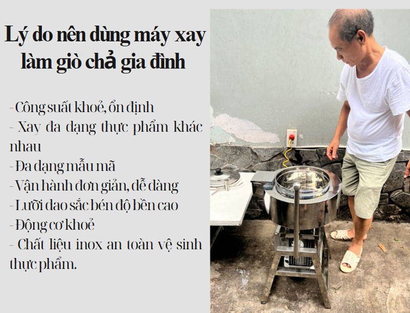 Lý do nên dùng máy xay làm giò chả gia đình 