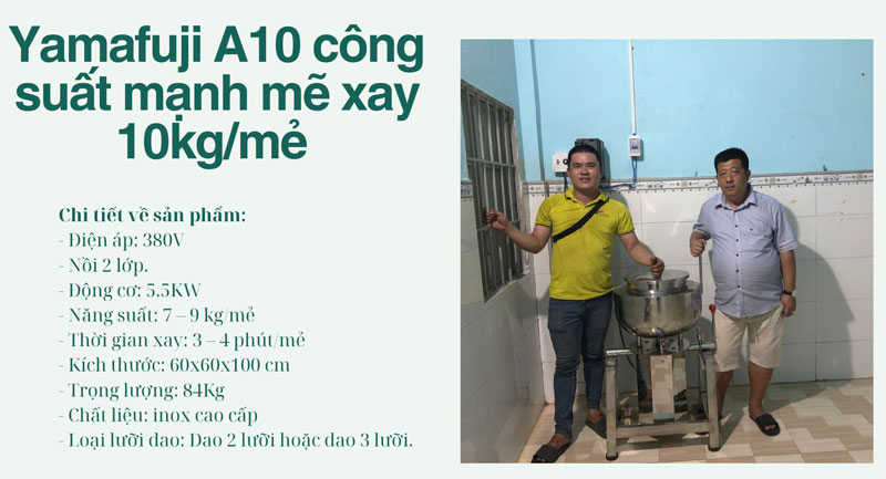 Yamafuji A10 công suất mạnh mẽ xay 10kg/mẻ