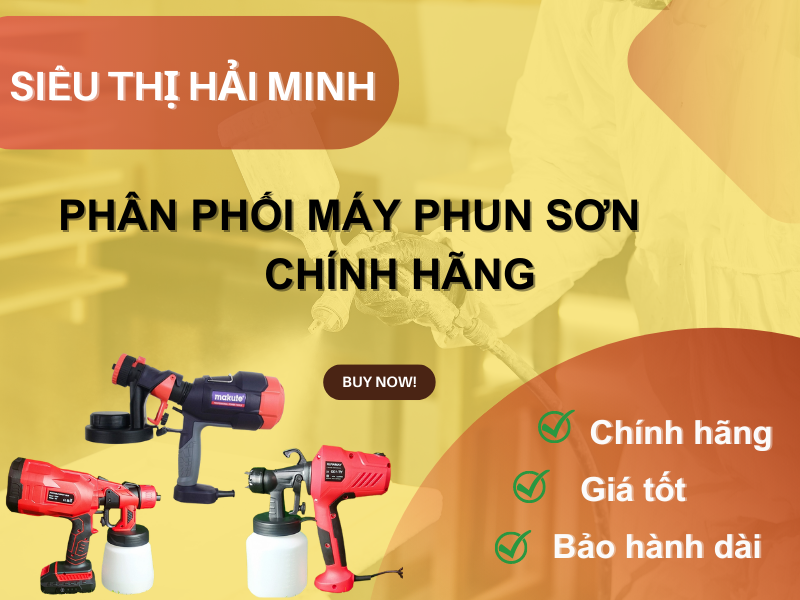 Siêu thị hải Minh phân phối máy phun sơn Hà Nội chính hãng