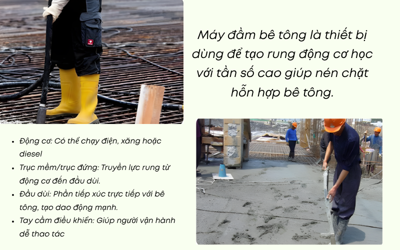 Đầm dùi bê tông là gì?