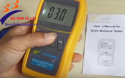 Sử dụng máy đo độ ẩm TCVN-GM01 đo độ ẩm gạo
