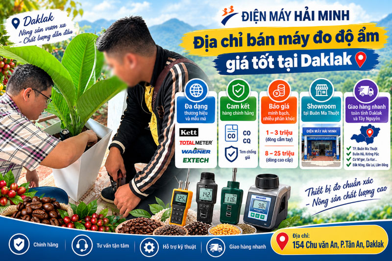 Địa chỉ bán máy đo độ ẩm giá tốt tại Daklak - Siêu Thị Hải Minh