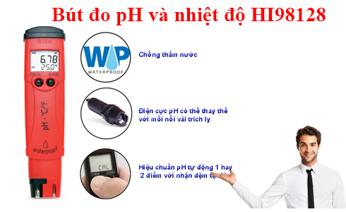 Bút đo pH và nhiệt độ HI98128
