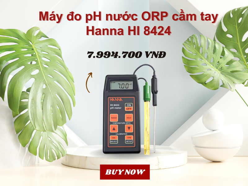 Máy đo pH nước ORP cầm tay Hanna HI 8424