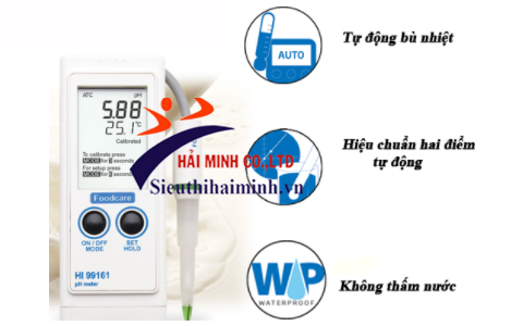 Máy đo pH thực phẩm Hanna Hi 99161