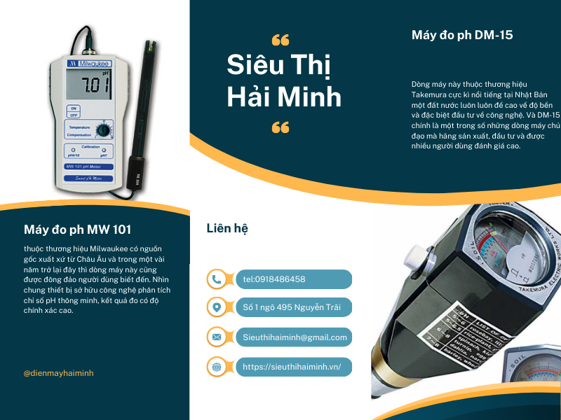 Review chi tiết máy đo ph đất DM 15 và MW 101
