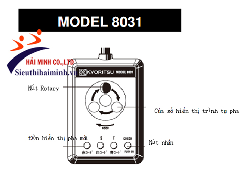 Máy đo thứ tự pha Kyoritsu 8031 Máy đo thứ tự pha Kyoritsu 8031