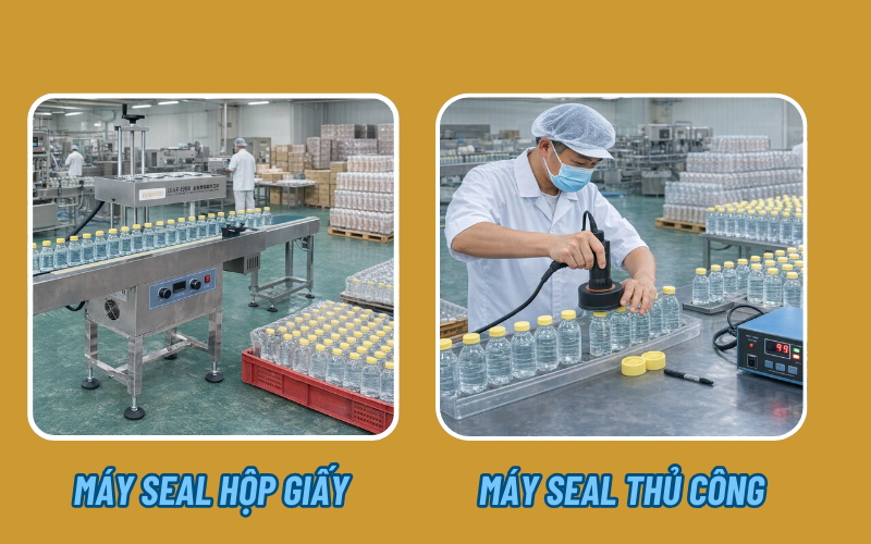 Máy đóng seal hộp giấy và seal thủ công, khác nhau thế nào?
