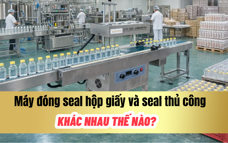 Máy đóng seal hộp giấy và seal thủ công, khác nhau thế nào?