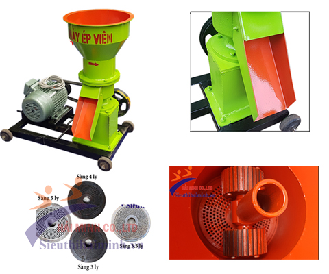 Chi tiết các bộ phận của máy làm cám viên AS200