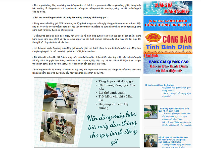 Tại sao nên dùng máy hàn túi, máy dán thùng cho quy trình đóng gói?