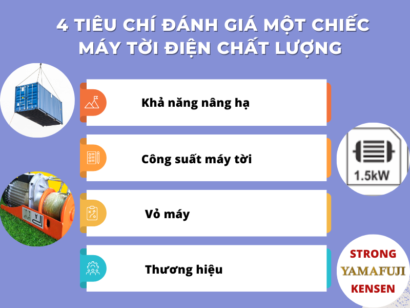4 tiêu chí đánh giá một chiếc máy tời điện chất lượng
