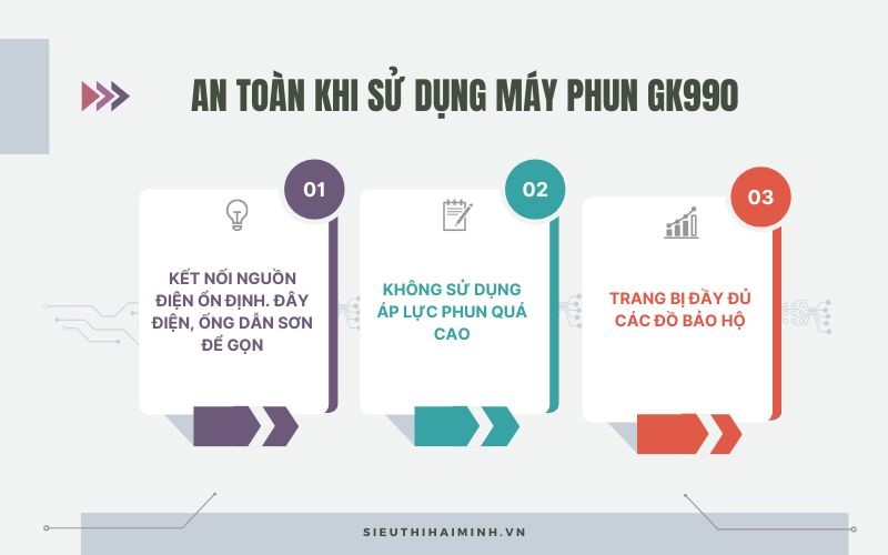 An toàn khi sử dụng máy phun GK990