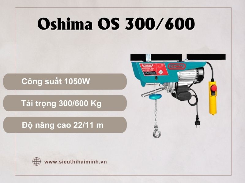 Máy tời điện Oshima OS 300/600